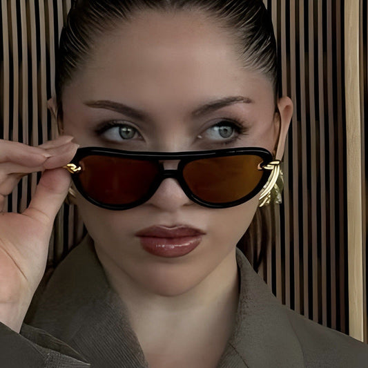 Trendy Knot Double Beam UV400 Sunglasses for Outdoor Activities