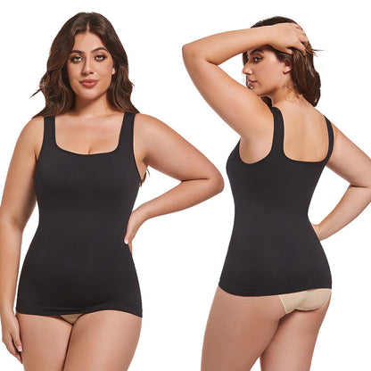 Seamless High-Waisted Long Tank Top Shaping Bodysuit