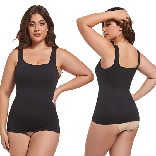 Seamless High-Waisted Long Tank Top Shaping Bodysuit