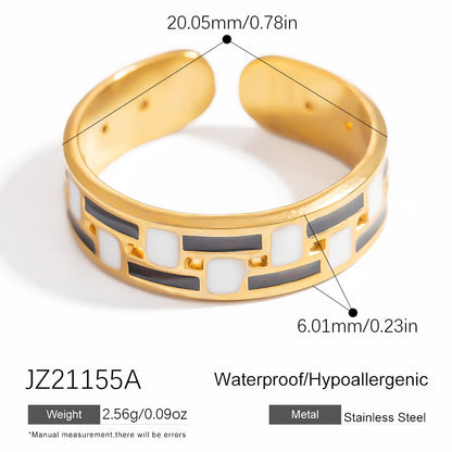 Trendy Open-Style Titanium Steel Rings for Women