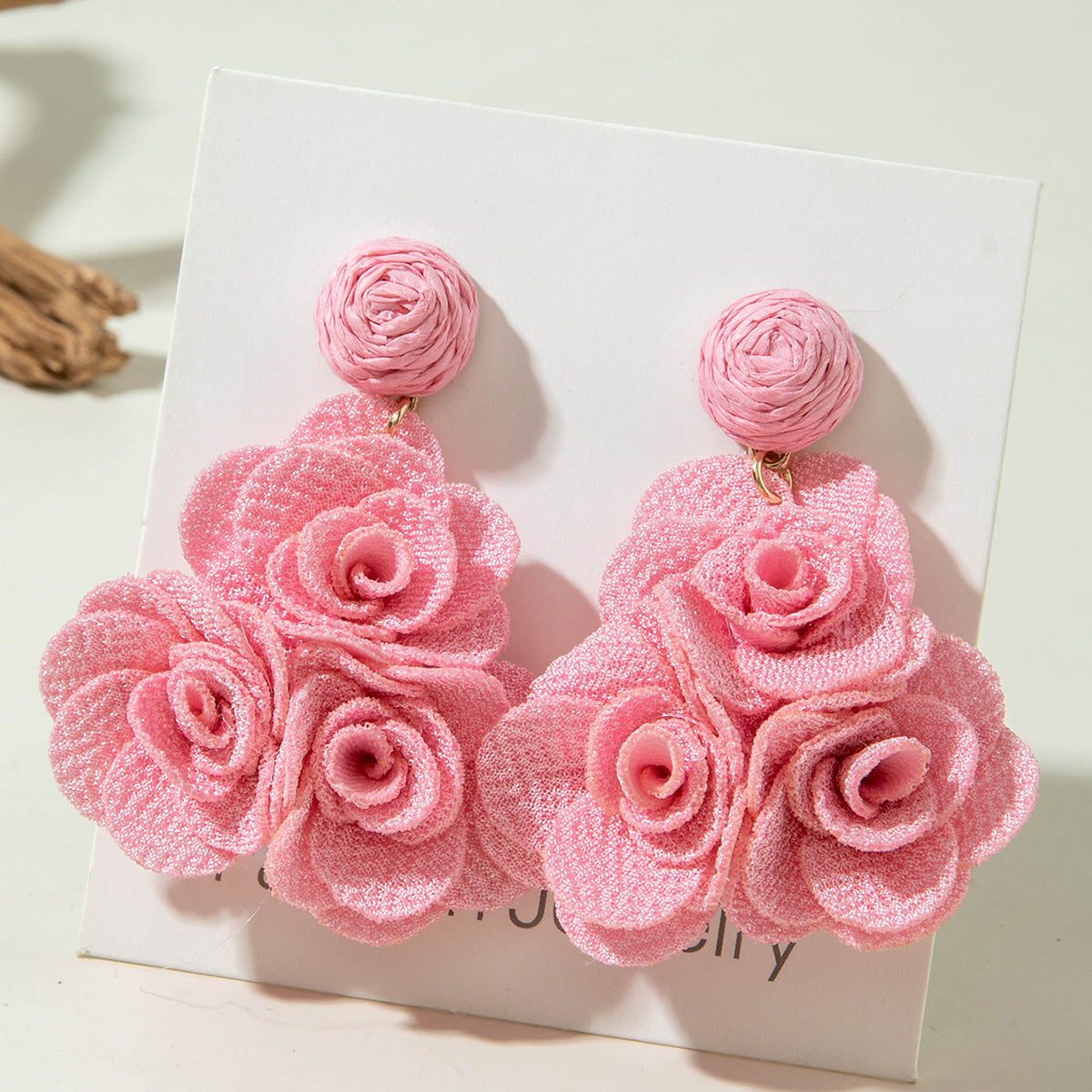 Colorful Floral Statement Earrings Handmade Resin Dangle Earrings