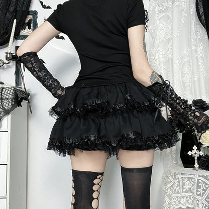 Subculture Starry Tulle Skirt Pants Black Street Style