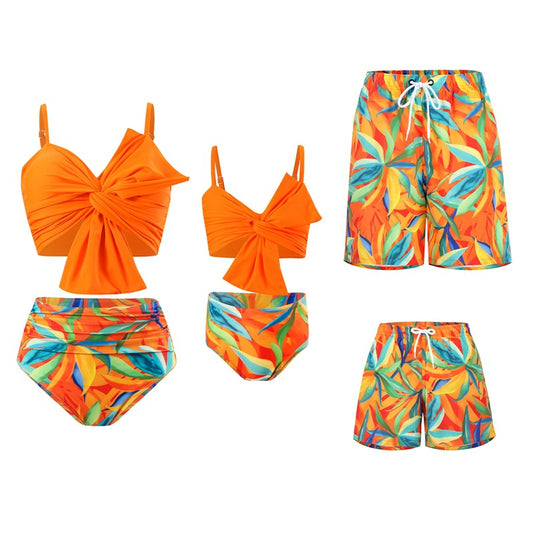 Family Beach Swimwear Set Uv Protection Swimwear
