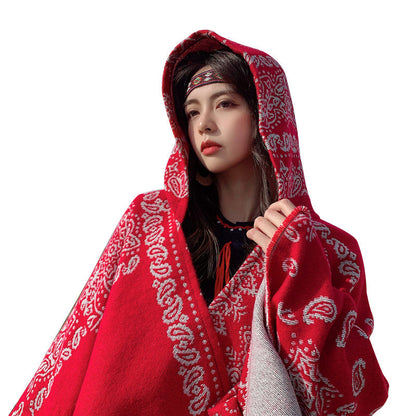 The New Dual-Purpose Tibetan  And National Style  Scarf In Autumn And Winter.