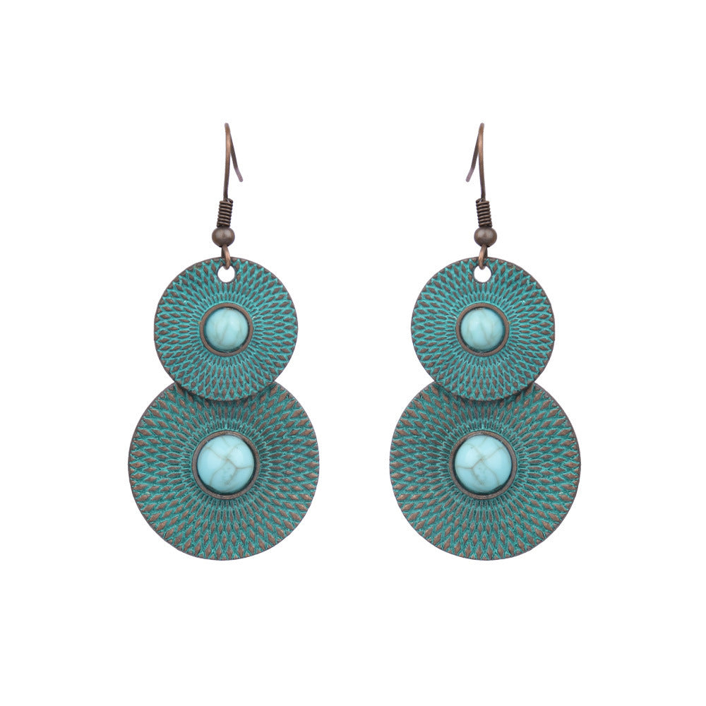 Geometric Handmade Tassel Earrings Retro Bohemian Accessories