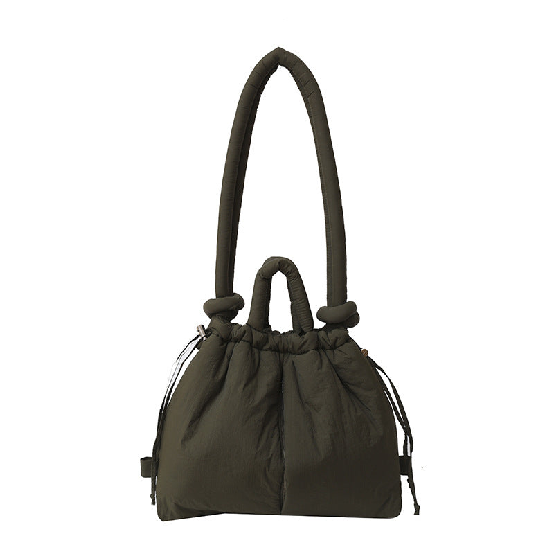 Solid Color Puffer Portable Backpack