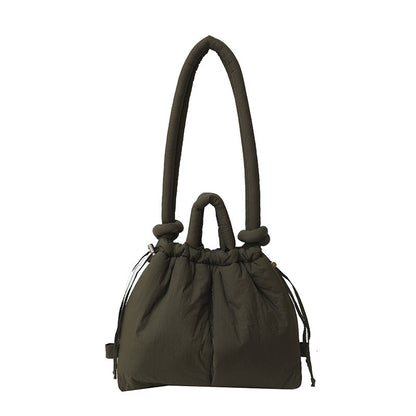 Solid Color Puffer Portable Backpack