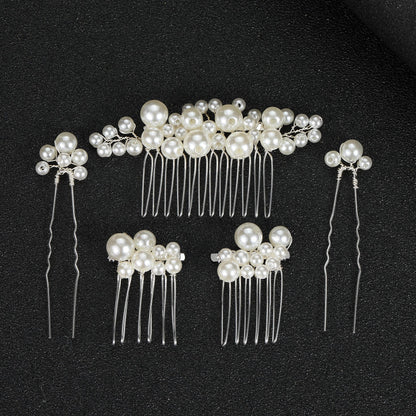 Retro Baroque Pearl Hair Fork Wedding Hair Accessories Set