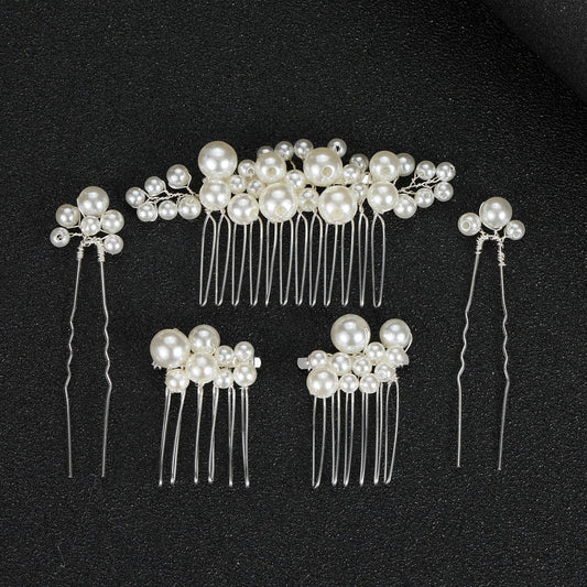 Retro Baroque Pearl Hair Fork Wedding Hair Accessories Set