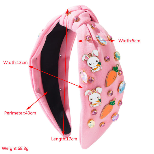 Cute Easter Bunny Headband With Rhinestones