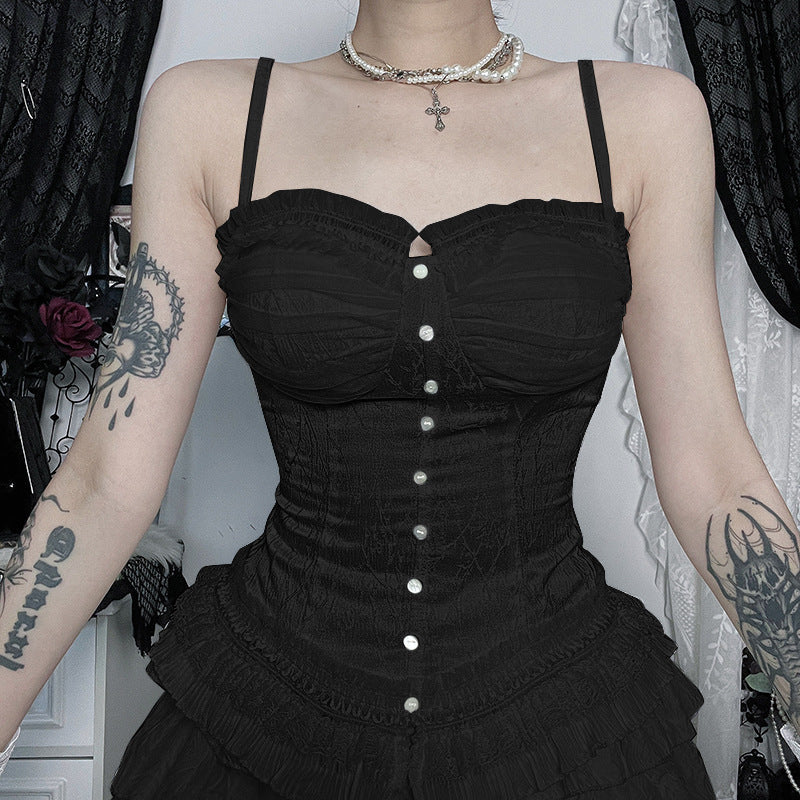 Ballet-Inspired Lace Camisole Top for Street Style
