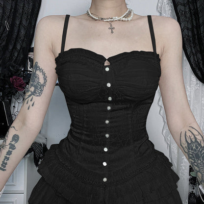 Ballet-Inspired Lace Camisole Top for Street Style