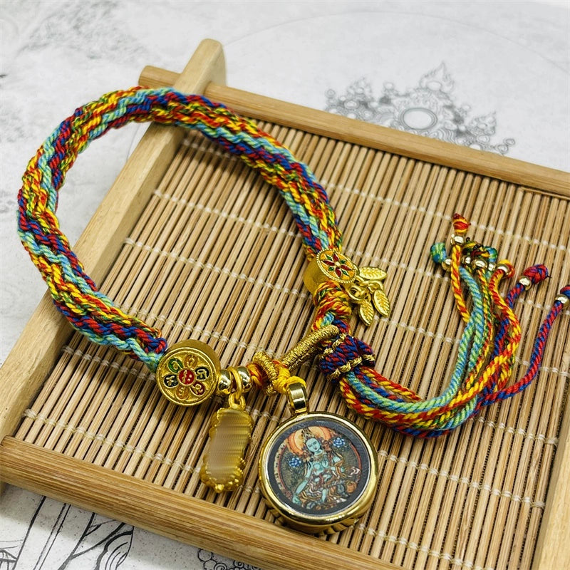 Tibet Hand-Woven Diamond Rope Hand Rope Bracelet Jewelry Gifts