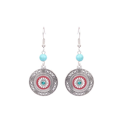 Colorful Geometric Drop Oil Dangle Earrings for Women