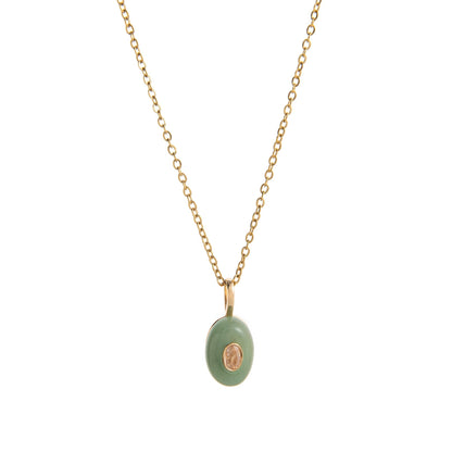 Trendy Rhinestone Waterdrop Pendant Chain Necklace