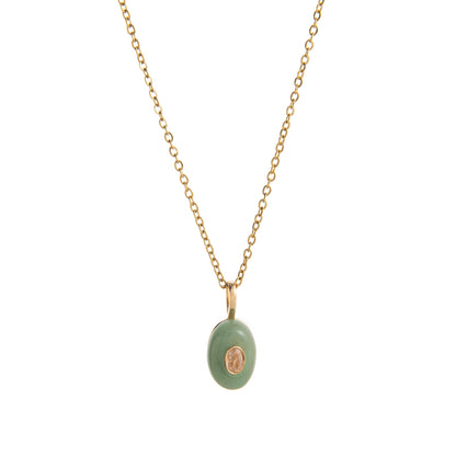 Trendy Rhinestone Waterdrop Pendant Chain Necklace