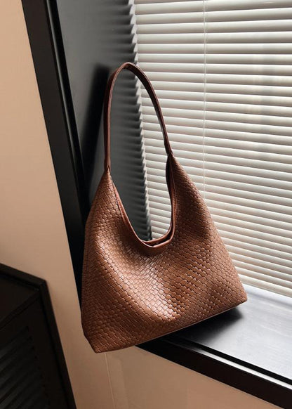 Woven Texture Hobo Shoulder Bag Soft Material