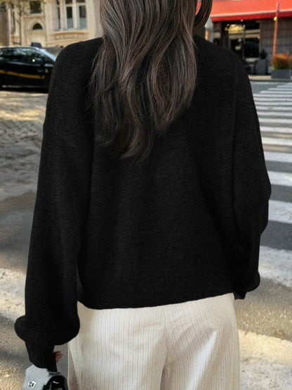 Minimalist Long Sleeve Button Down Knit Cardigan