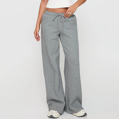 French Casual Loose Fit Drawstring Pants