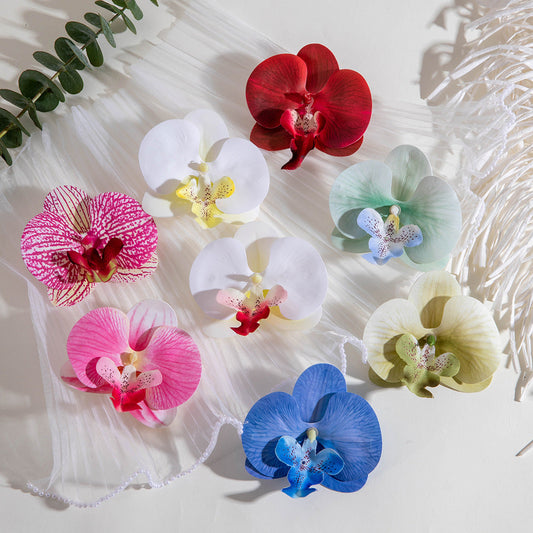 Colorful Orchid Flower Earrings Fresh Atmosphere