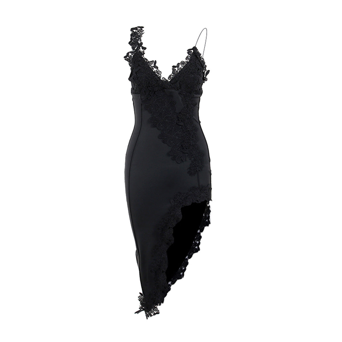 Deep V Necks Lace Bodycon Dress for Parties