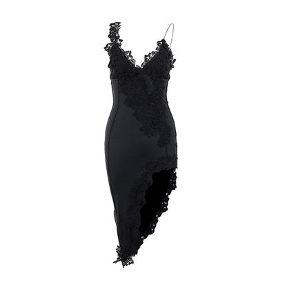 Deep V Necks Lace Bodycon Dress for Parties