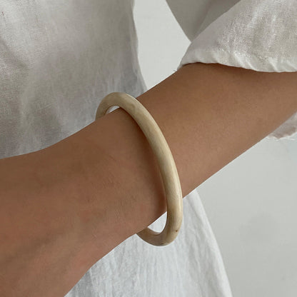 Vintage Arc-Shaped Resin Bangles with Tortoiseshell Pattern