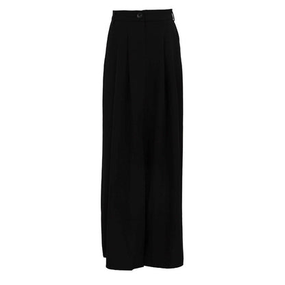 Elegant High-Slit Black Maxi Skirt