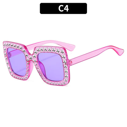 Bling Round Sunglasses for Kids Stylish UV400 Beach Sunglasses
