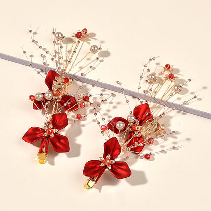 Bridal Floral Hair Clips Set for Wedding and Party