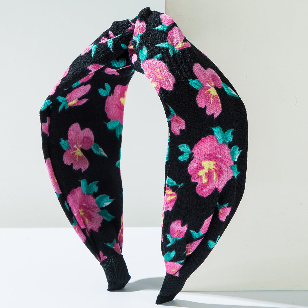 Floral Print Wide Band Fabric Headband for Women Stylish Casual Accessory