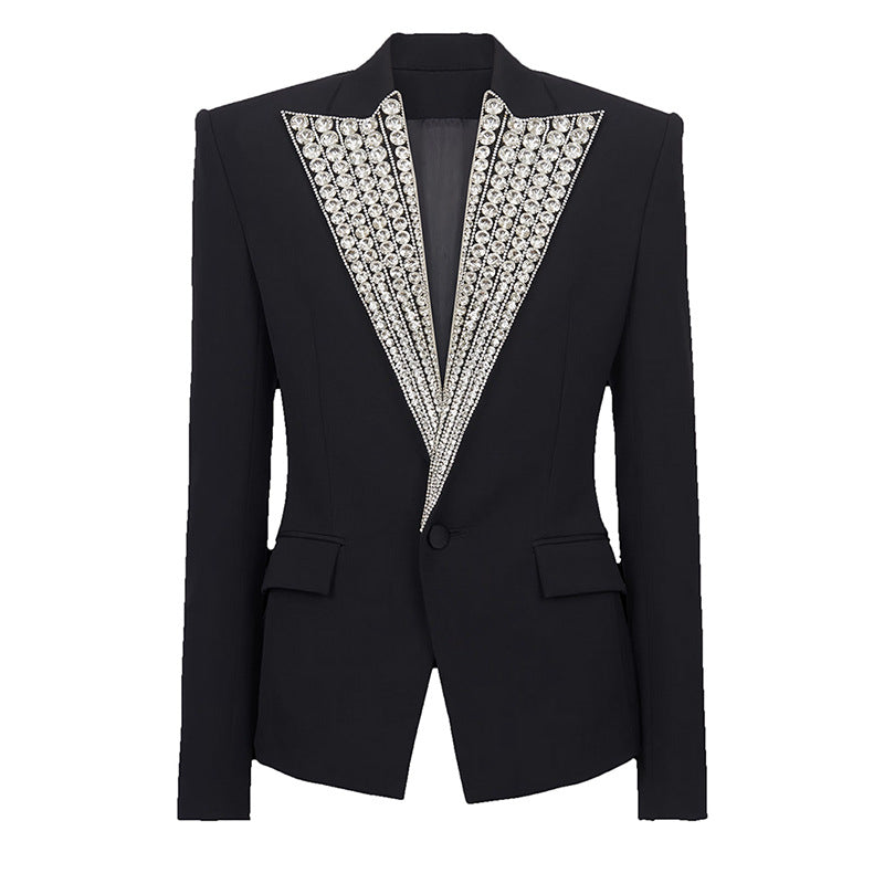 Tailored Jacket with Rhinestones