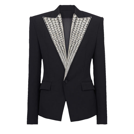 Tailored Jacket with Rhinestones