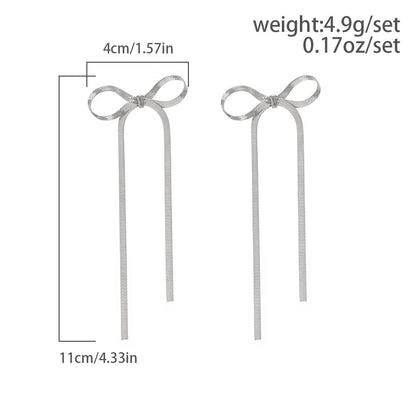 Bow Earring Butterfly Knot Stud Earrings Trendy Metal Design