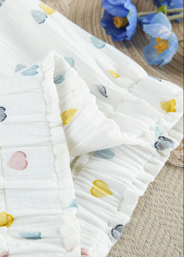 Heart Print Lounge Set Lightweight Fabric