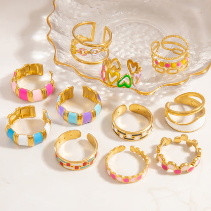 Trendy Open-Style Titanium Steel Rings for Women