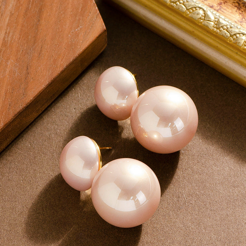 Fashionable Geometric Pearl Earrings With 925 Silver Posts
