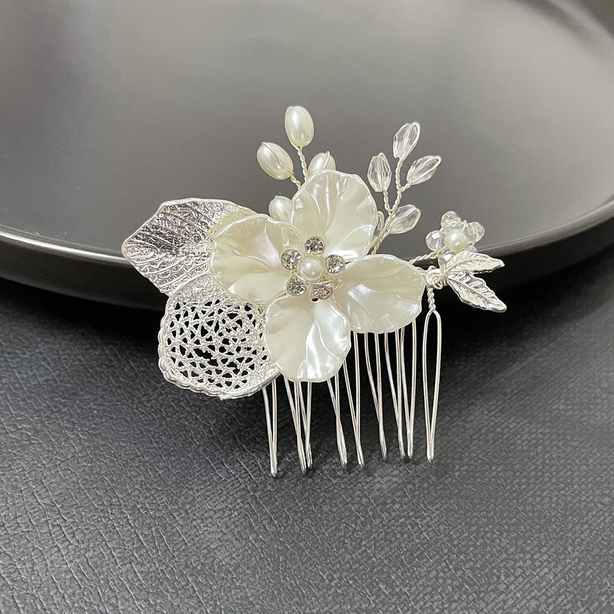 Gold Leaf Hair Comb Bridal Accessories