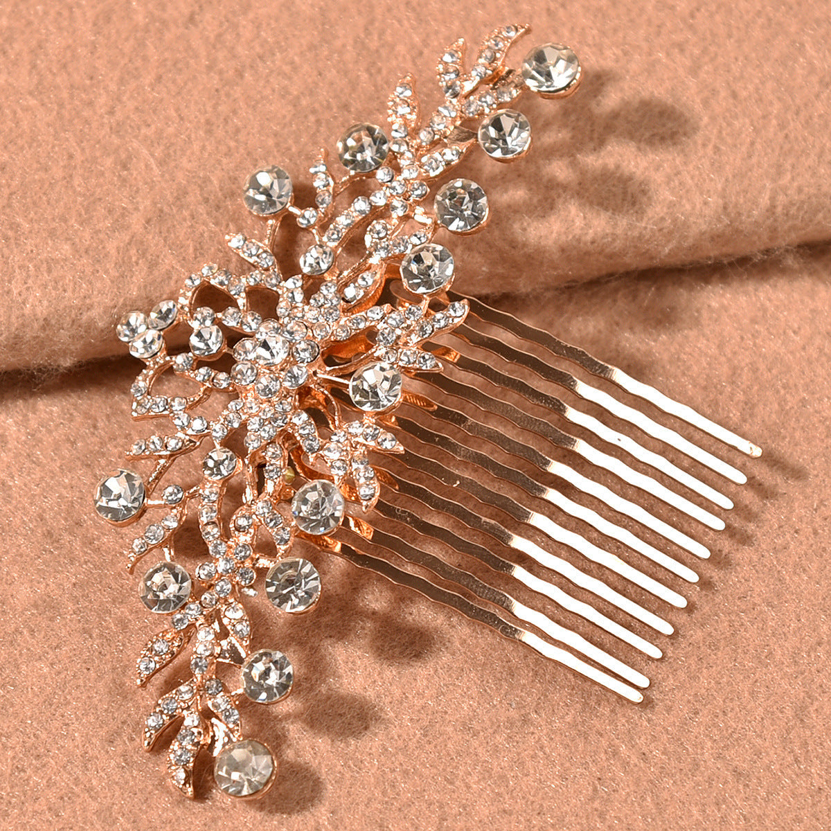 Alloy Silver-Plated Hair Comb Floral Bridal Wedding Accessories