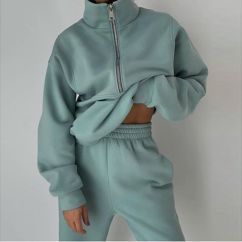 Trendy Casual Two-Piece Sweatshirt Set for Women