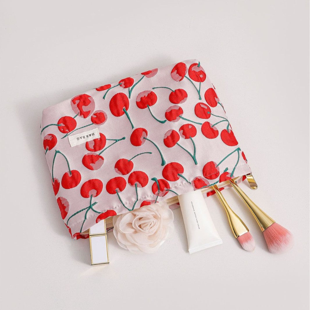 Cute Red Cherry Portable Storage Pouch