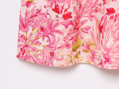 Casual Floral Print Spaghetti Strap Maxi Dress