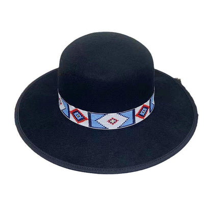 Wool Felt Wide Brim Fedora Hat for Fall/Winter