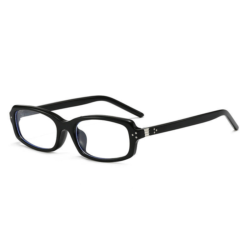 Rectangle Frame Sunglasses with Studs Trendy Casual UV400 Protection