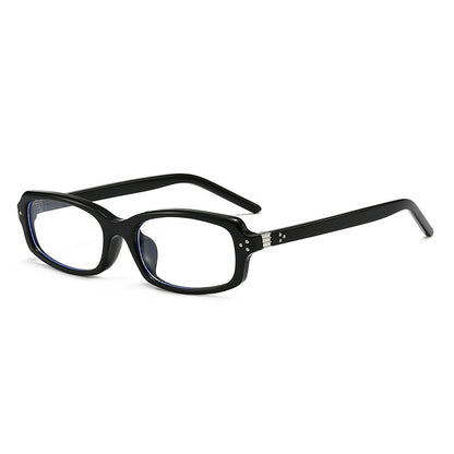 Rectangle Frame Sunglasses with Studs Trendy Casual UV400 Protection
