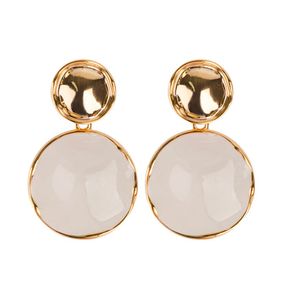 French Chic Minimalist Enamel Dangle Earrings For Women