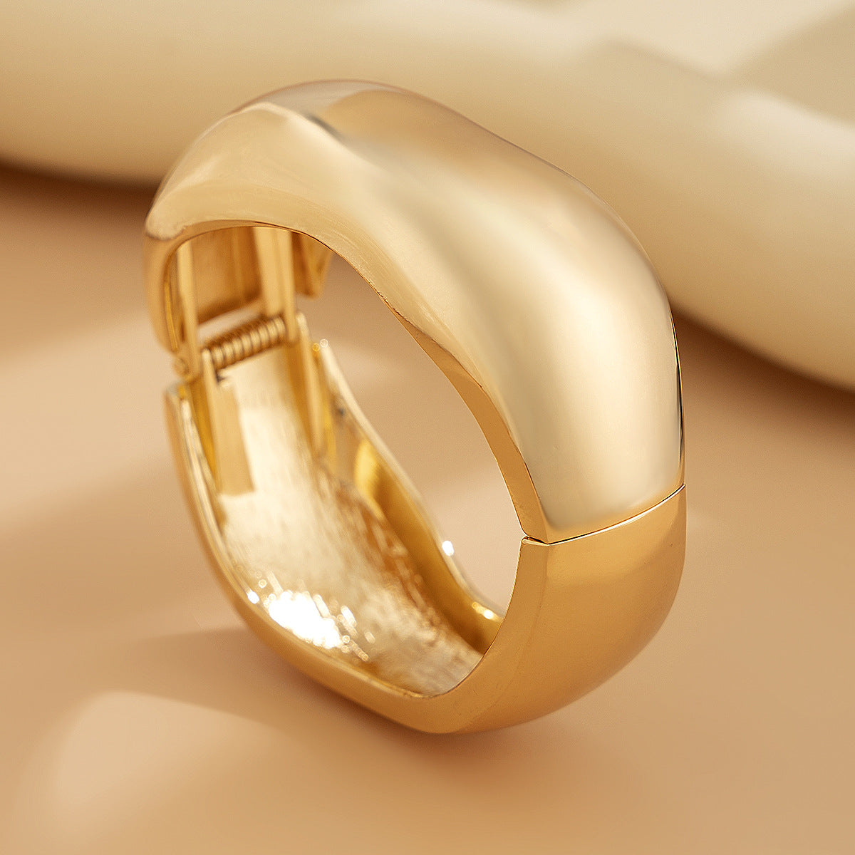 Geometric Alloy Bracelet Set Minimalist Spring Band