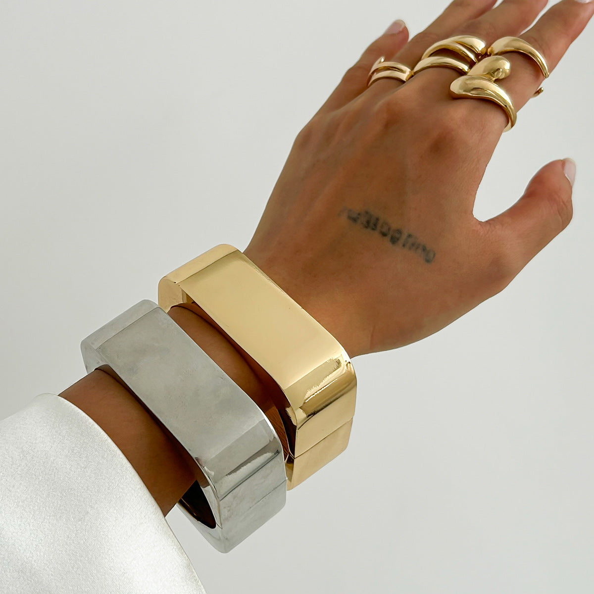 Ins Style Irregular Alloy Bracelet Set