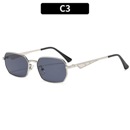 Fashionable Metal Square Sunglasses Unisex UV400 Protection