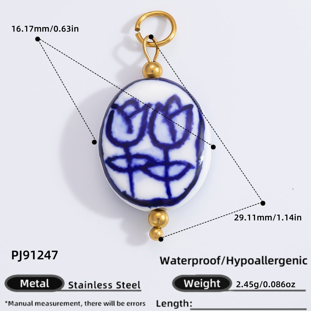 Trendy DIY Jewelry Accessories Heart Shaped Pendant Necklace and Bracelet Set